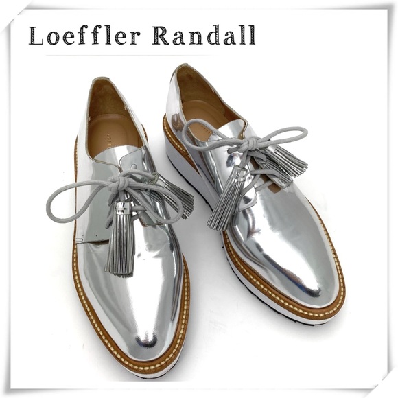 Loeffler Randall Shoes - Loeffler Randall Callie-ML Silver Platform Loafers